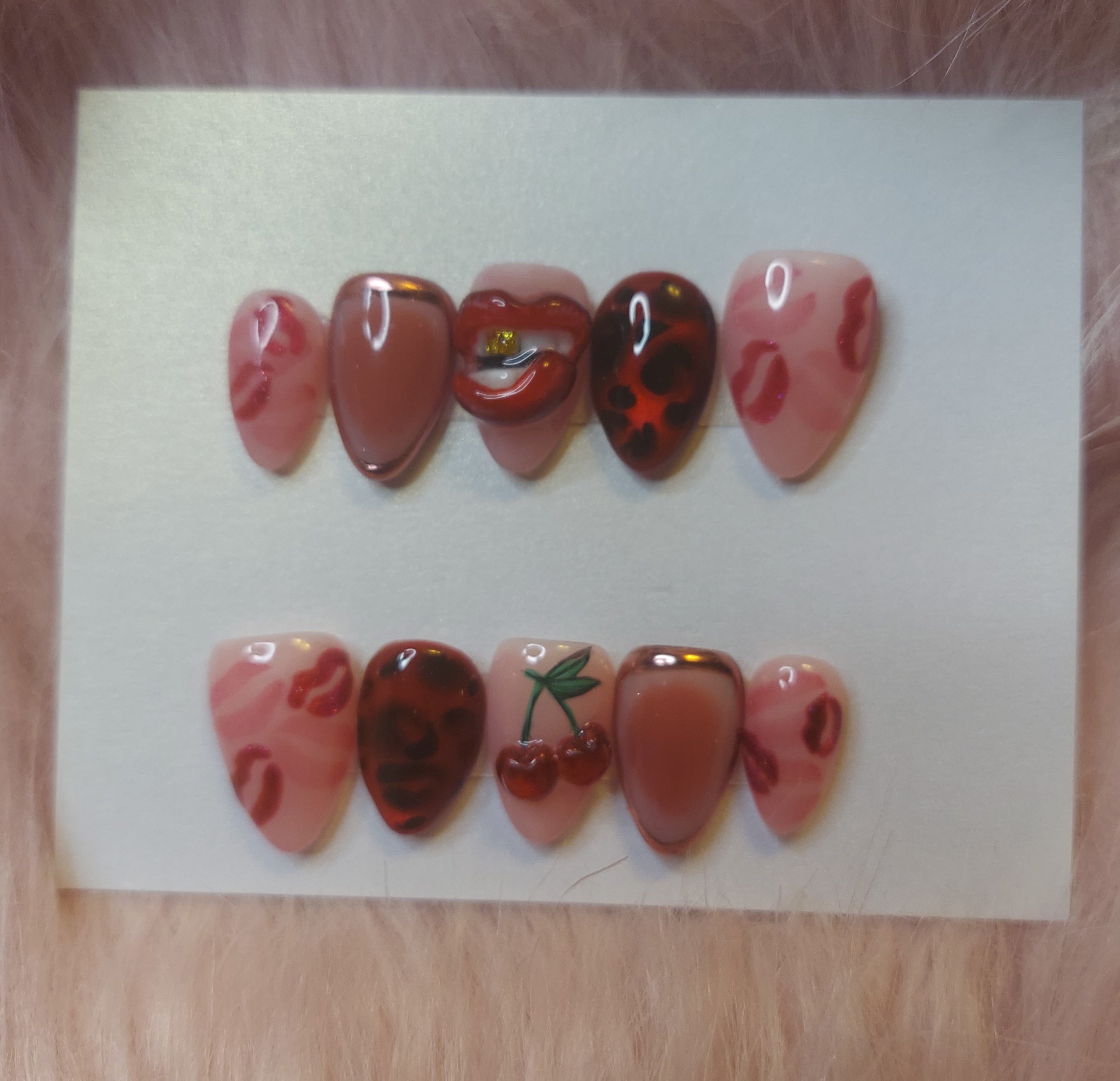 Cherry Kisses Press-On Nail Set