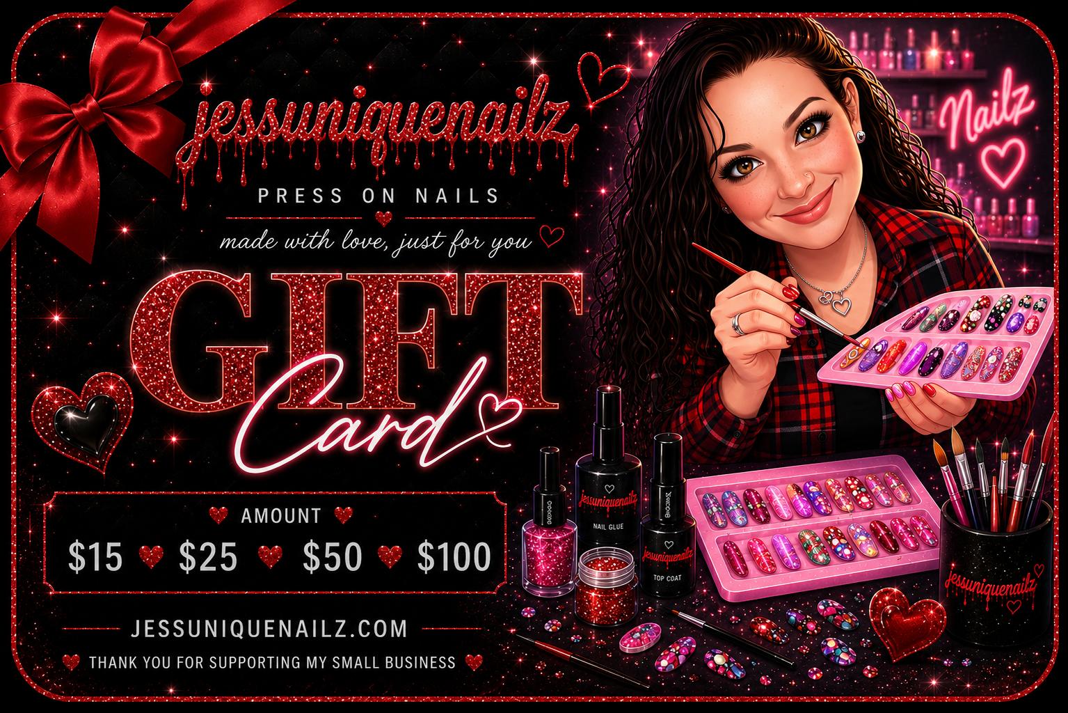 Jess Unique Nailz Gift Card's